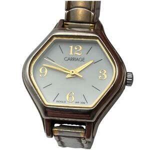 Unique Shaped Carriage Women's Watch 24mm With Stretch band and New Battery